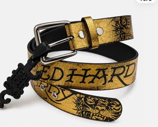 ED HARDY GOLD BELT $19.99