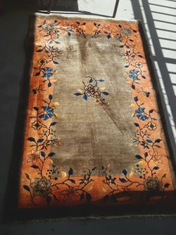 1920 Chinese Art Deco Antique Rug
