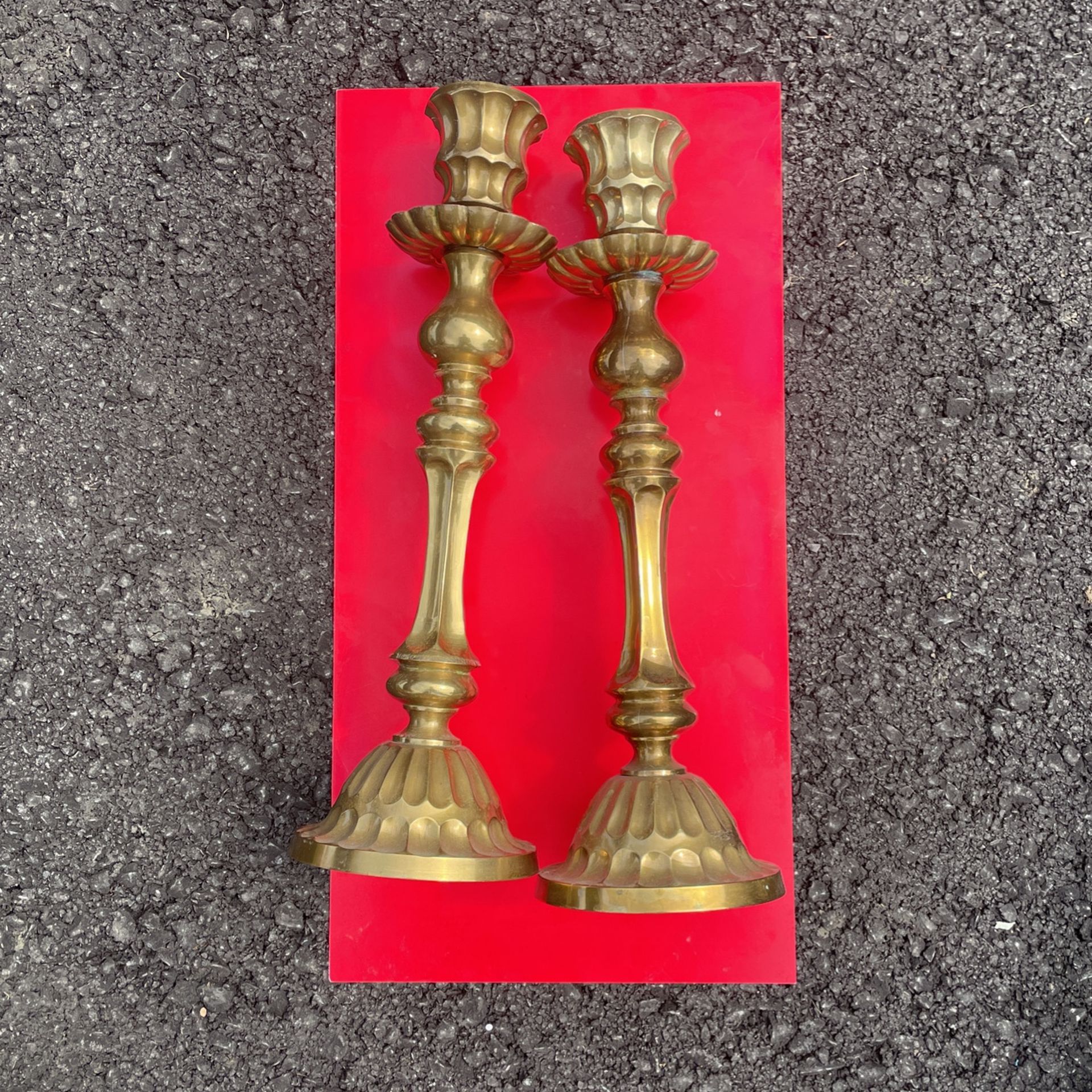 Antique Brass Candle Holder