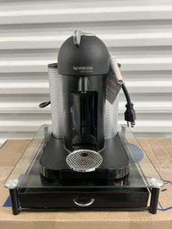 ☕ Nespresso VertuoLine Coffee & Espresso Machine – Matte Black + Pod Drawer Stand