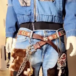 Double Knee Jeans Short Size 38