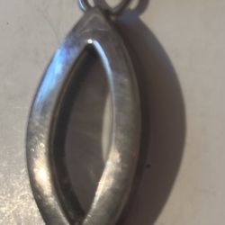 Vintage Sterling Silver 925 Pendant Fish Church