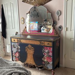BEAUTIFUL Antique Dresser-Painted