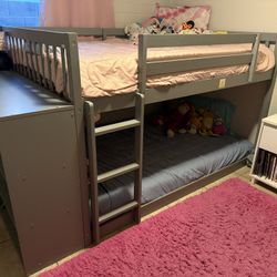 Full Over Full Bunk Bed With Drawers