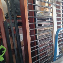 Twin over full wood bunk bed and stair dresser storage