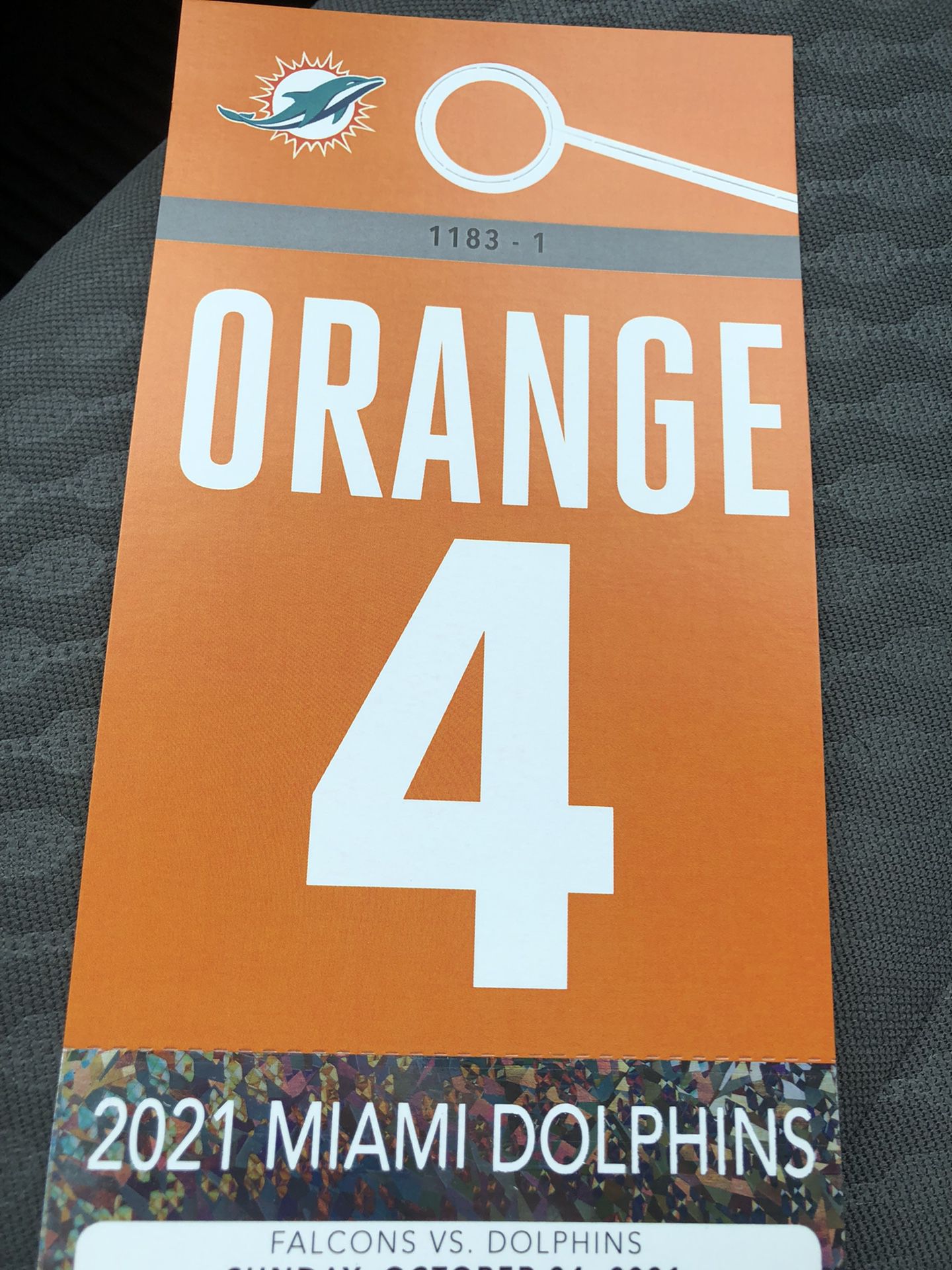 Dolphins Vs Falcons Parking Pass 