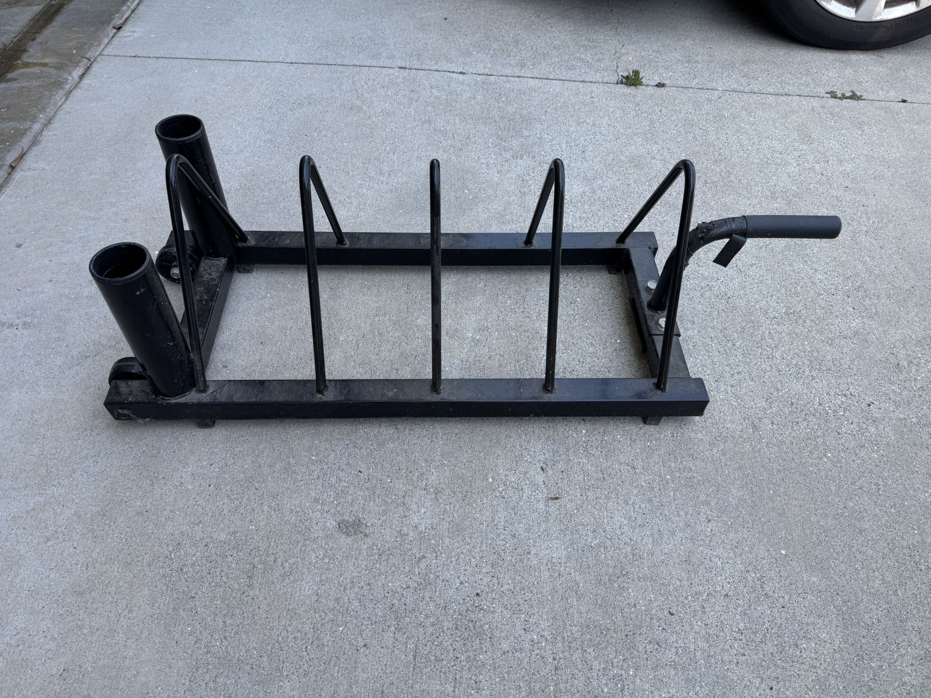Bumper Plate and Barbell Rack