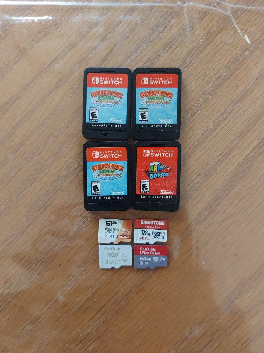 Nintendo Switch Games And Memory Cards 