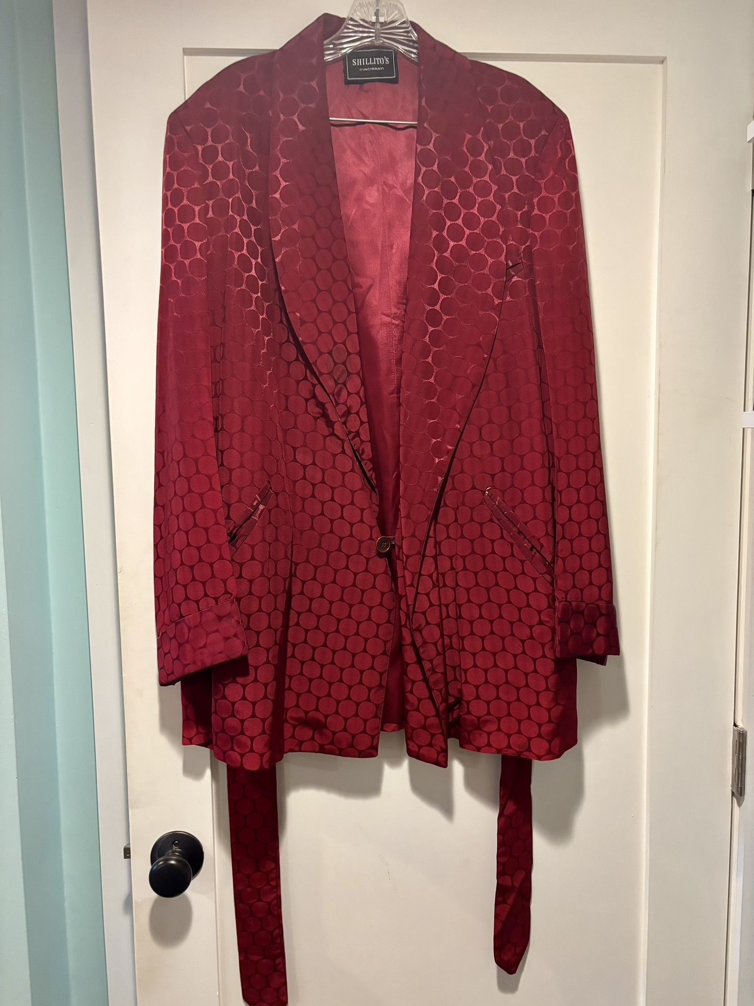 Vintage Men's Smoking Jacket 1960's Shillito’s Cincinnati
