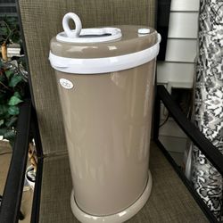 Ubbi Stainless Steel Diaper Pail, Odor Locking, No Special Bag Required, Award-Winning, Registry Must-Have, Taupe Little minor dents