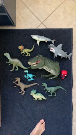 Dinosaur shark toy lot all for $15