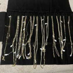 14k gold chains,earrings,rings, and esclavas/bracelets