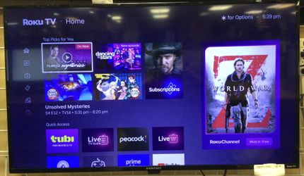 43” Element Class 4K LED UHD HDR10 Roku Smart Tv