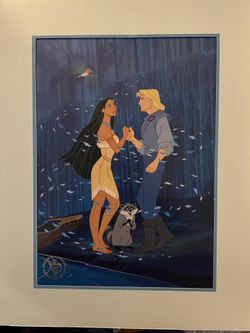 Disney Pocahontas Lithograph In Original Envelope 