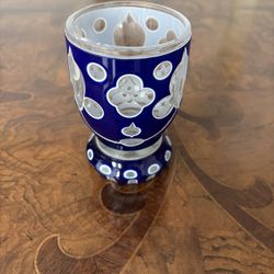 Antique Bohemian Double Layered Crystal Glass