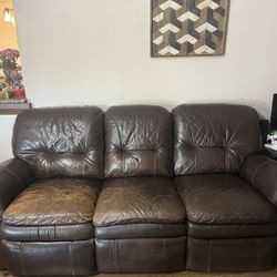 Leather Couch and Recliner La-Z-Boy 