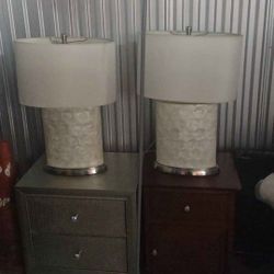 2 Side Tables 3 Lamps 