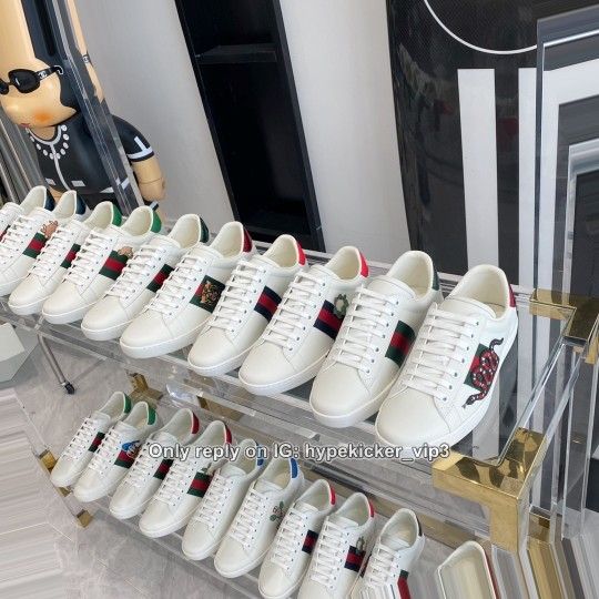 Gucci Ace Differnent Style White Sneaker In stock