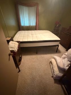 Queen Mattress with Metal Platform Bed Frame