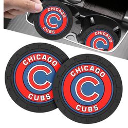 Chicago Cubs Silicon Automotive Coasters 