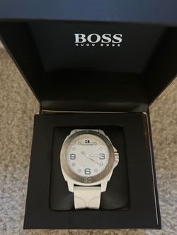 HUGO BOSS ORANGE WHITE  STRAP SPORT UNISEX WATCH GENUINE