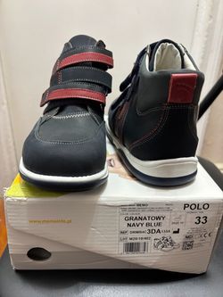 NEW Memo Polo 3DA Orthopedic Leather Shoes / Sneakers Size 33 EU / 2.5 US
