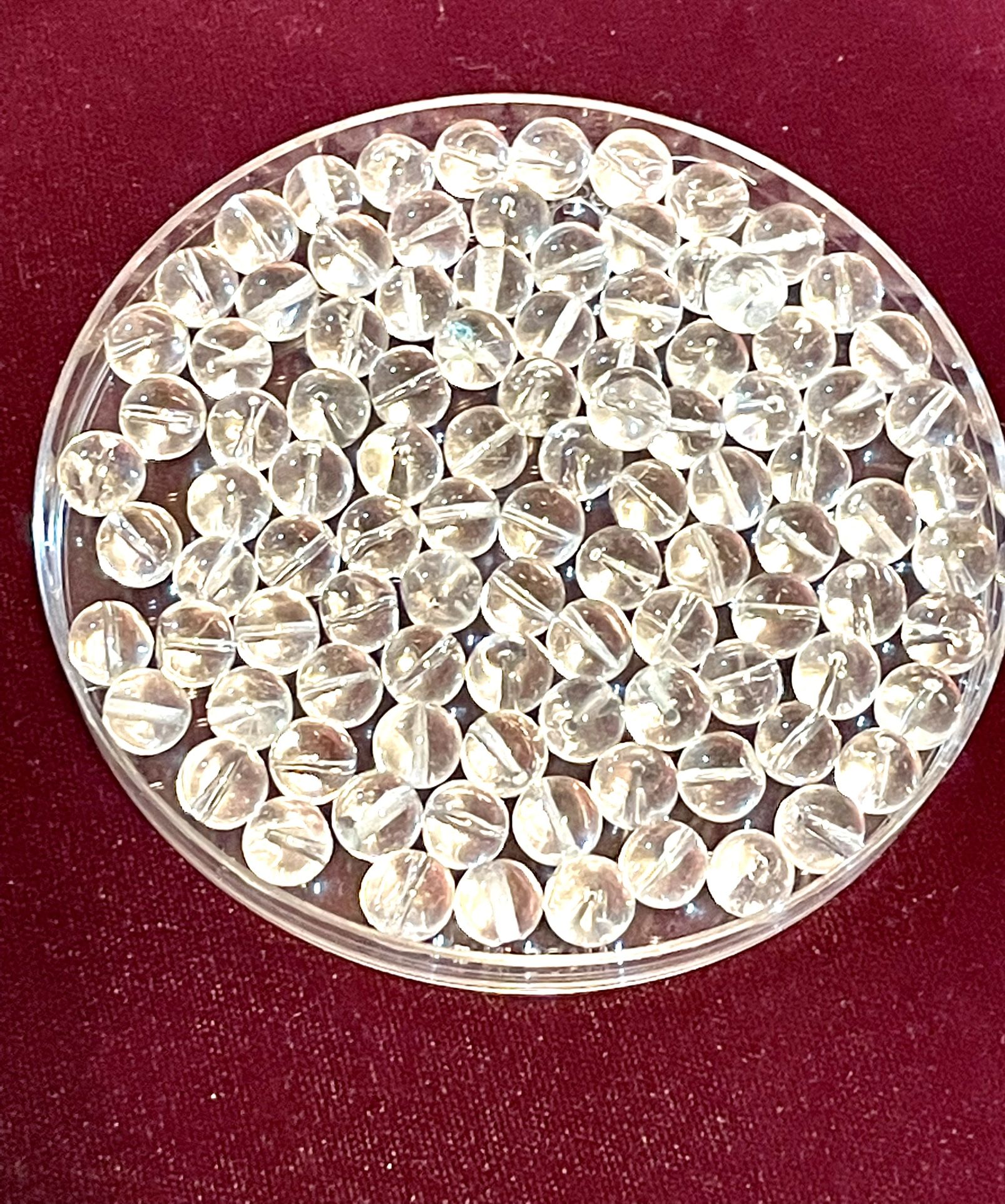 Lot Of 50 White Sapphire Beads 