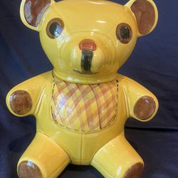 Vintage Yellow Bear Cookie Jar N.S. Gustin