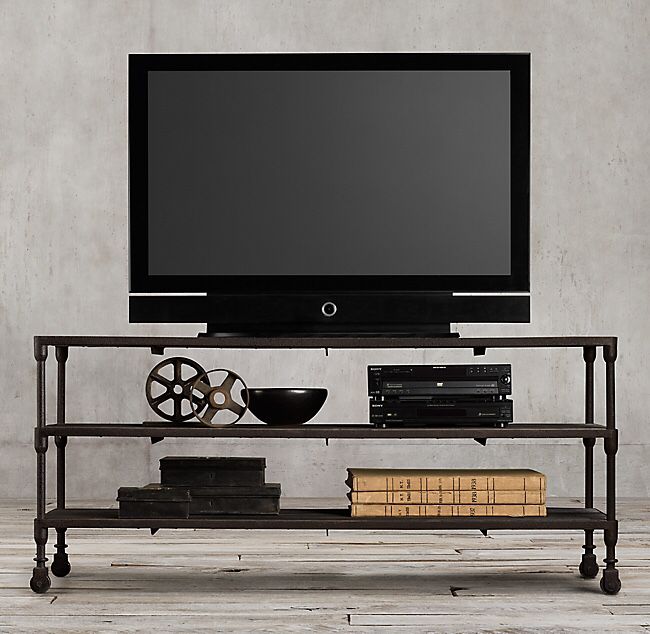 Restoration Hardware Industrial style media stand