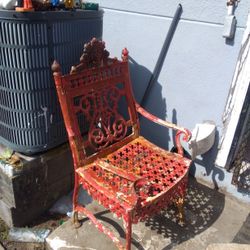 Vintage Jacobs and Co. Early Victorian Cast Iron Chair 