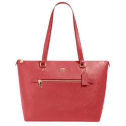 COACH  F79608 🧡💛POPPY💛🧡 CROSSGRAIN LEATHER GALLERY TOTE BAG 🌟EUC🌟