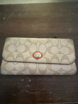 Vintage pink coach wallet