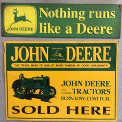 John Deere Metal Signs