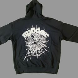 Sp5der OG Web Hoodie in black Vvs