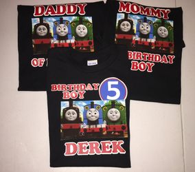 Thomas train birthday shirts personalized (Camisas personalizadas para cumpleaños