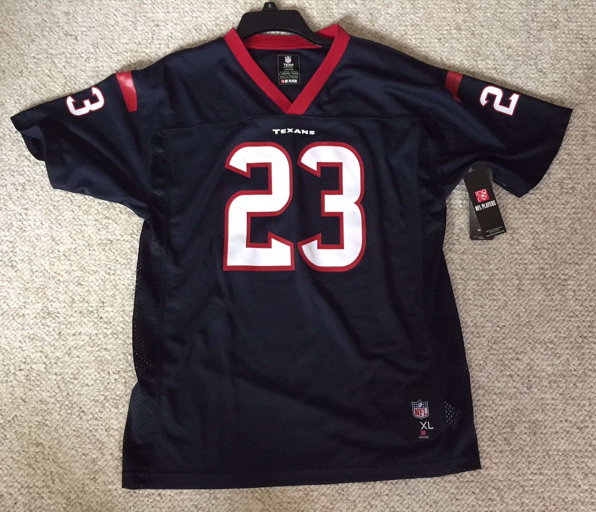 Houston Texans Youth Jersey XL (18/20) #23