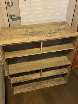 Light Brown Wooden Bookshelf