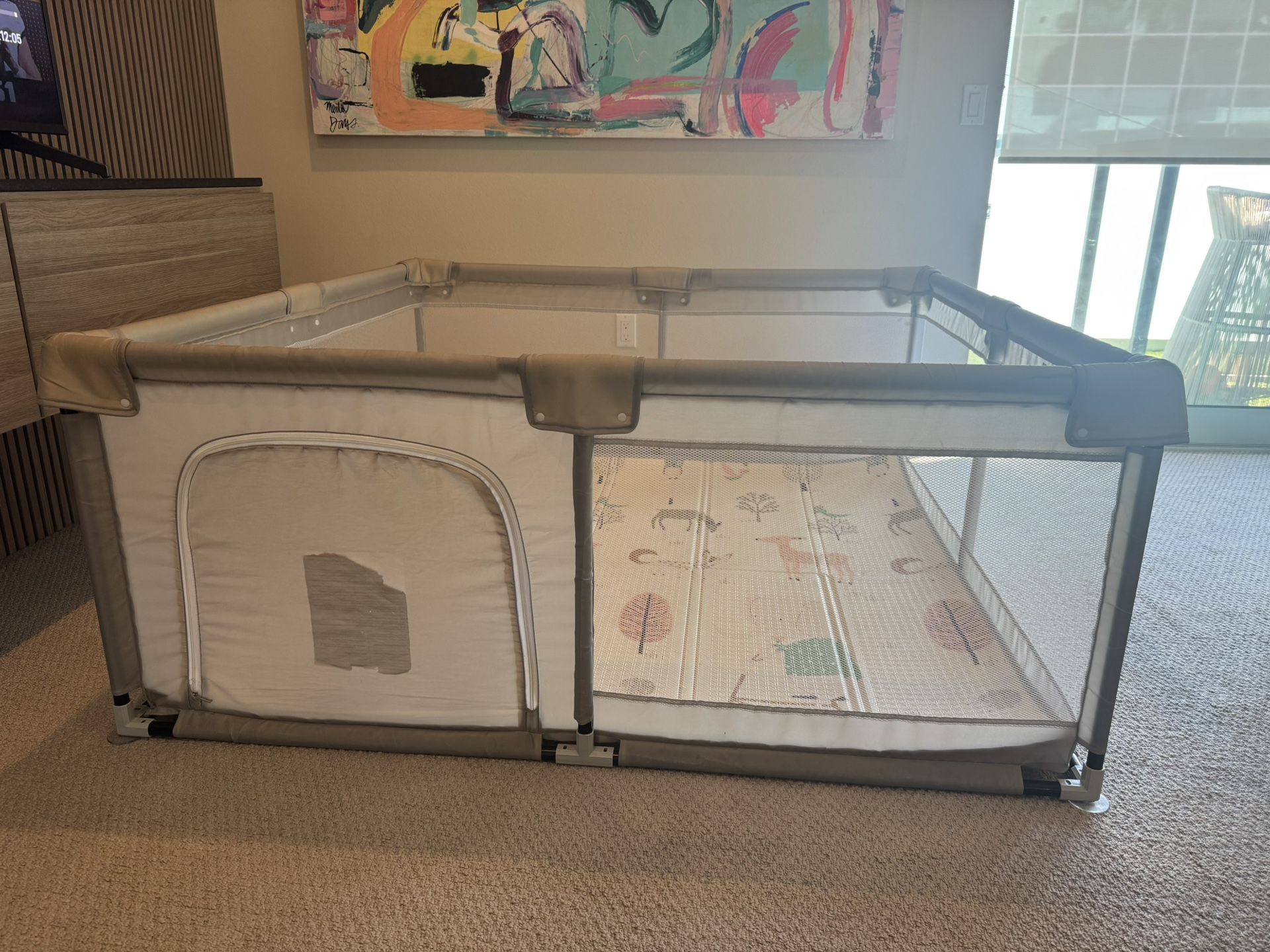 Baby Playpen With Mat