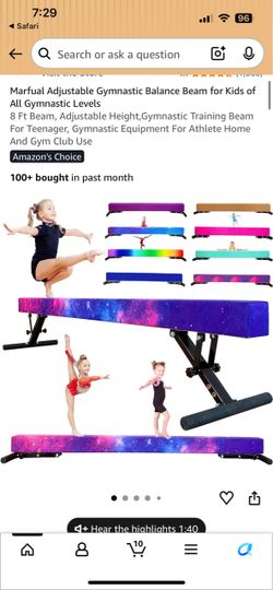 Balance beam gymnastics
