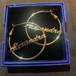 Steel Gold Plated Earrings 