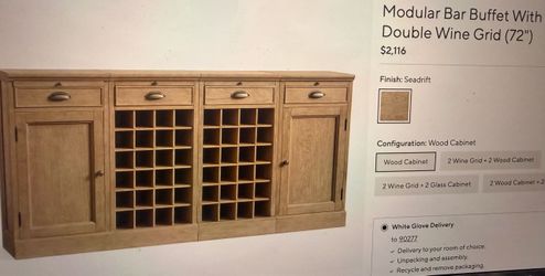 Pottery Barn Black Bar Modular Cabinet 4 Piece