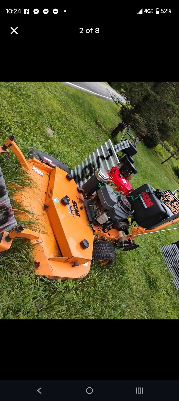 W Bag Scag 48 Advantage Deck Walk Behind Mower 
