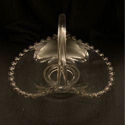 Imperial candlewick glass basket