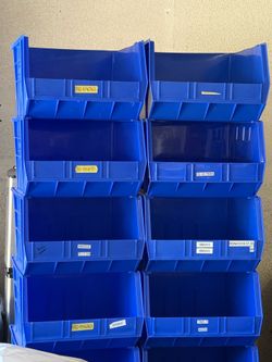 $3 each - Uline Plastic Stackable Storage Bins