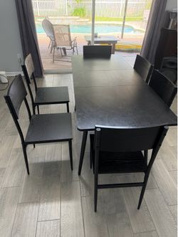 Dining room table and chairs