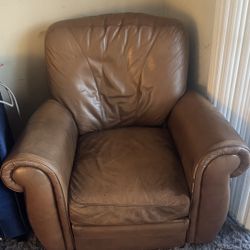Brown Leather Reclining Chair