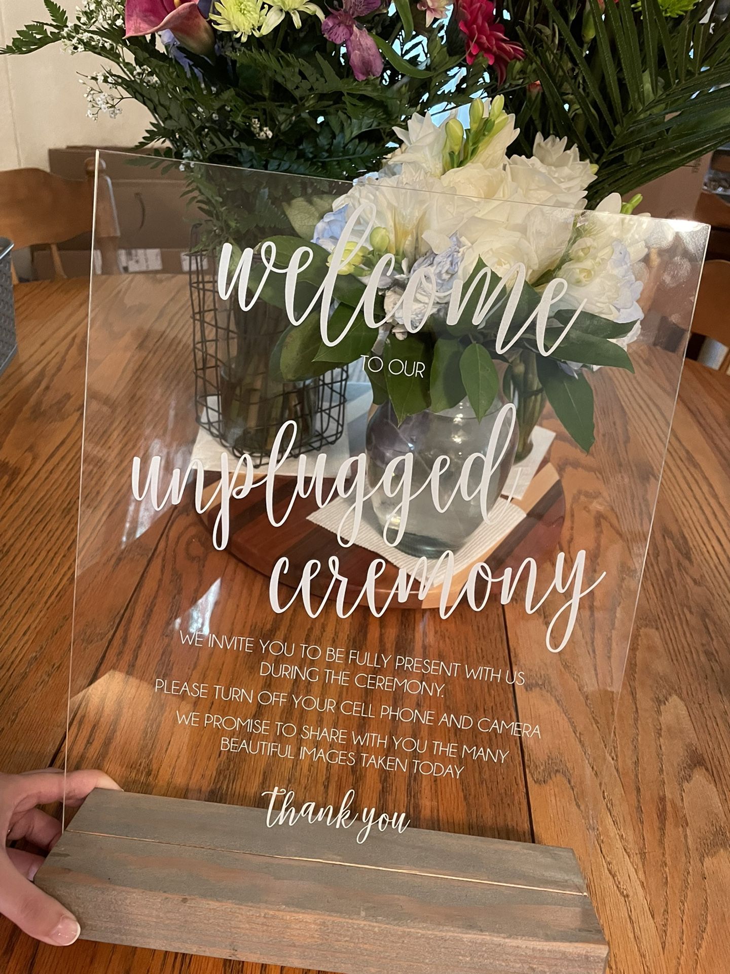 Welcome & Unplugged Wedding Ceremony Sign