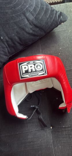 Pro boxing red headgear USA boxing