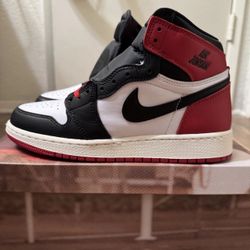 Size 5.5Y Women’s 7  - Air Jordan 1 Retro OG High Black Toe Reimagined