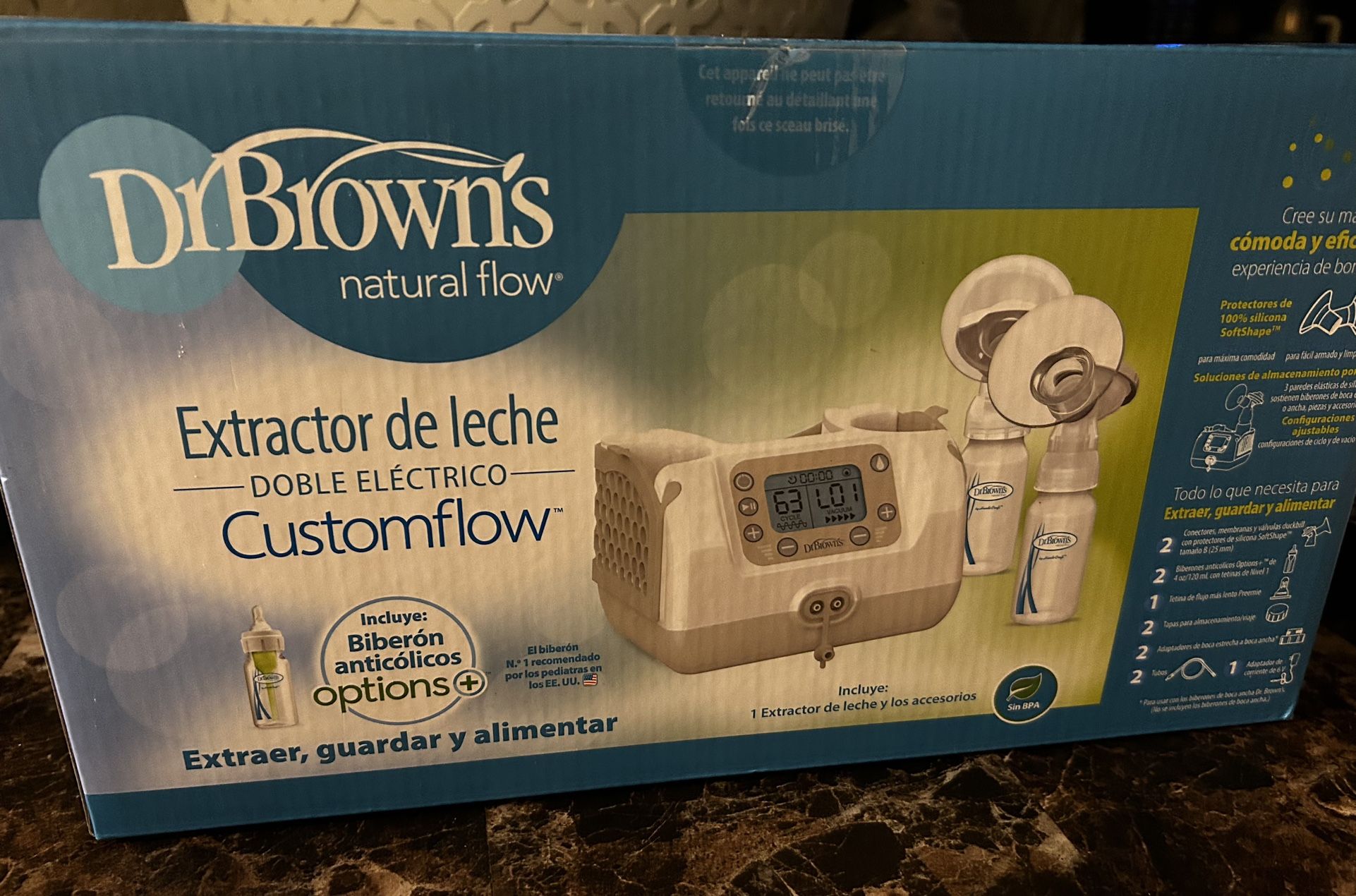 Dr. Brown's Custom Flow Hospital Strength Double Electric Breast Pump with Adjustable Settings